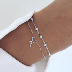 925 Sterling Silver CZ Alexia Bracelet Silver 2