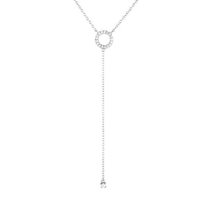 925 Sterling Silver Harper Drop Cubic Zirconia Necklace 1