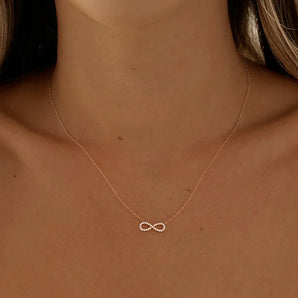 925 Sterling Silver Infinity Cubic Zirconia Necklace 2