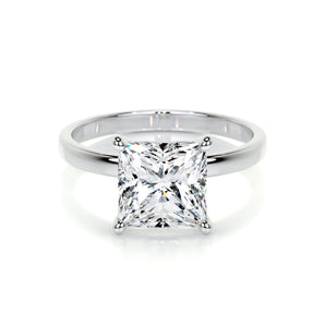 3.0 CT Princess Solitaire CVD F/VS2 Diamond Engagement Ring 1