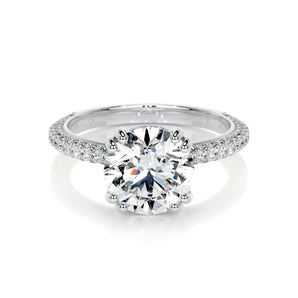 3.0 CT Round CVD Solitaire F/VS2 Diamond Engagement Ring 1