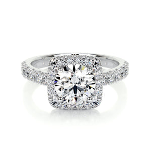 1.50 CT Round Halo CVD D/VS1 Diamond Engagement Ring 1