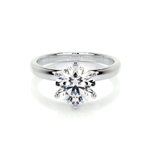 2.0 CT Round Solitaire CVD E/VS2 Diamond Engagement Ring 1