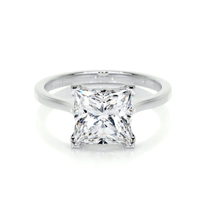 3.0 CT Princess Solitaire CVD F/VS2 Diamond Engagement Ring 1