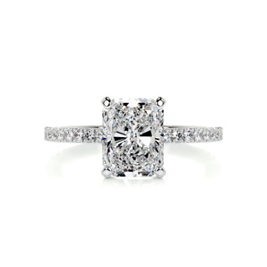 2 CT Radiant Solitaire CVD F/VS2 Diamond Engagement Ring 1