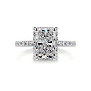 2.0 CT Radiant Hidden Halo CVD E/VS2 Diamond Engagement Ring 1