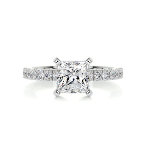 1.5 CT Princess Solitaire CVD G/VS2 Diamond Engagement Ring 1