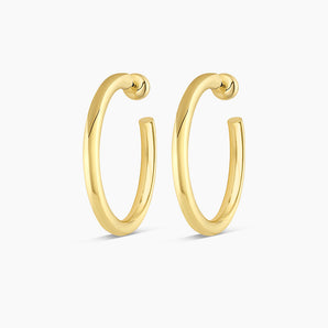 925 Sterling Silver Carter Hoops  Earrings 1