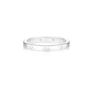 925 Sterling Silver Kasey Round Cut Cubic Zirconia Wedding Band 1