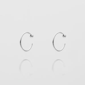 925 Sterling Silver Lara Half Hoop Earrings 2