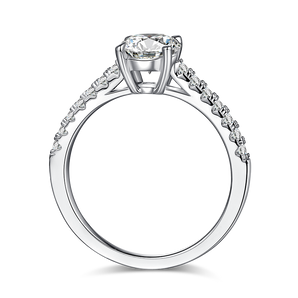 925 Sterling  Silver Round Cut Solitaire Pave Style Wedding Ring for Her 2