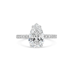 2 CT Pear Solitaire CVD F/VS1 Diamond Engagement Ring 1