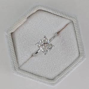 1.81 CT Cushion Solitaire CVD G/VS2 Diamond Engagement Ring 1