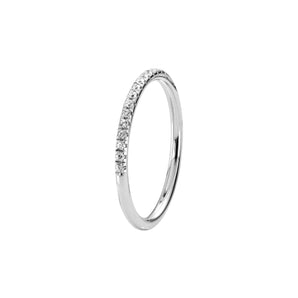 925 Sterling Silver Eternity Diamond Ring, Silver 1