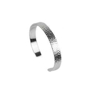 925 Sterling Silver Plain Cuff Silver, hammered 1