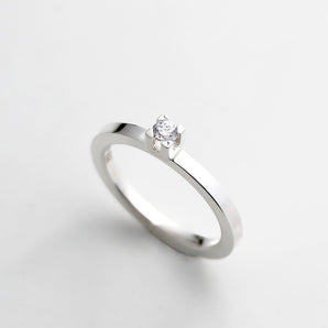 925 Sterling Silver Engagement Ring silver 1