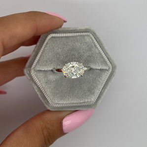 2.50 CT Oval Solitaire CVD E/VS2 Diamond Engagement Ring 2