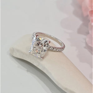 4.0 CT Cushion Solitaire CVD G/VS2 Diamond Engagement Ring 1