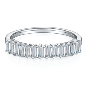 925 Sterling Silve Beguette Eternity Band 1