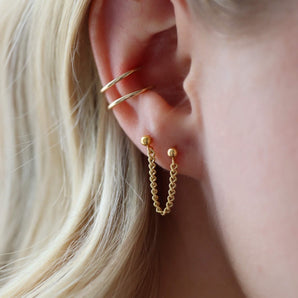 0.5 Diameter Double Wrap Ear Cuff Earring. 2