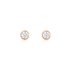 925 Sterling Silver Myla Round Cut Cubic Zirconia Earrings 1