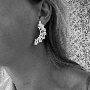 925 Sterling Silver Limone Statement Earrings Silver 2