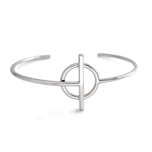 925 Sterling Silver Rod Cuff Bracelet Silver 1