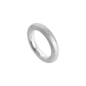 925 Sterling Silver Ring 4 mm, Rrosted 1