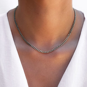 Sterling Silver Small Curb Chain Necklace: Delicate Simplicity 2