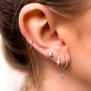 Sterling Silver Crystal Stud Earrings: Timeless Sparkle 2